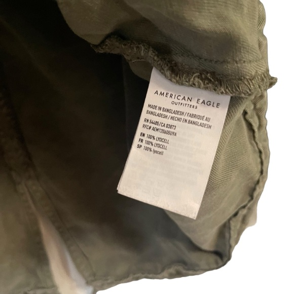 American eagle olive green lightweight full zip utility jacket casual size Large - Picture 4 of 8